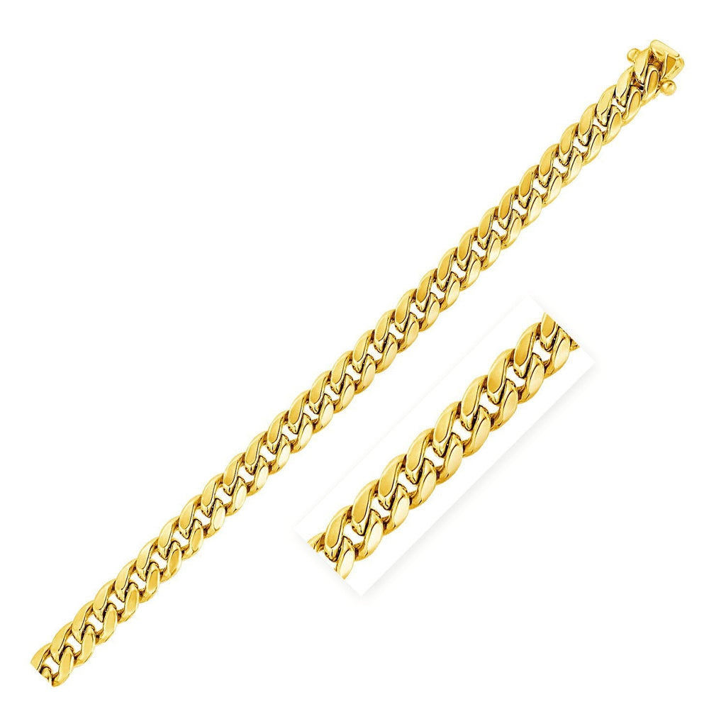 14k Yellow Gold Semi-Solid Miami Cuban Bracelet (5.00 mm)