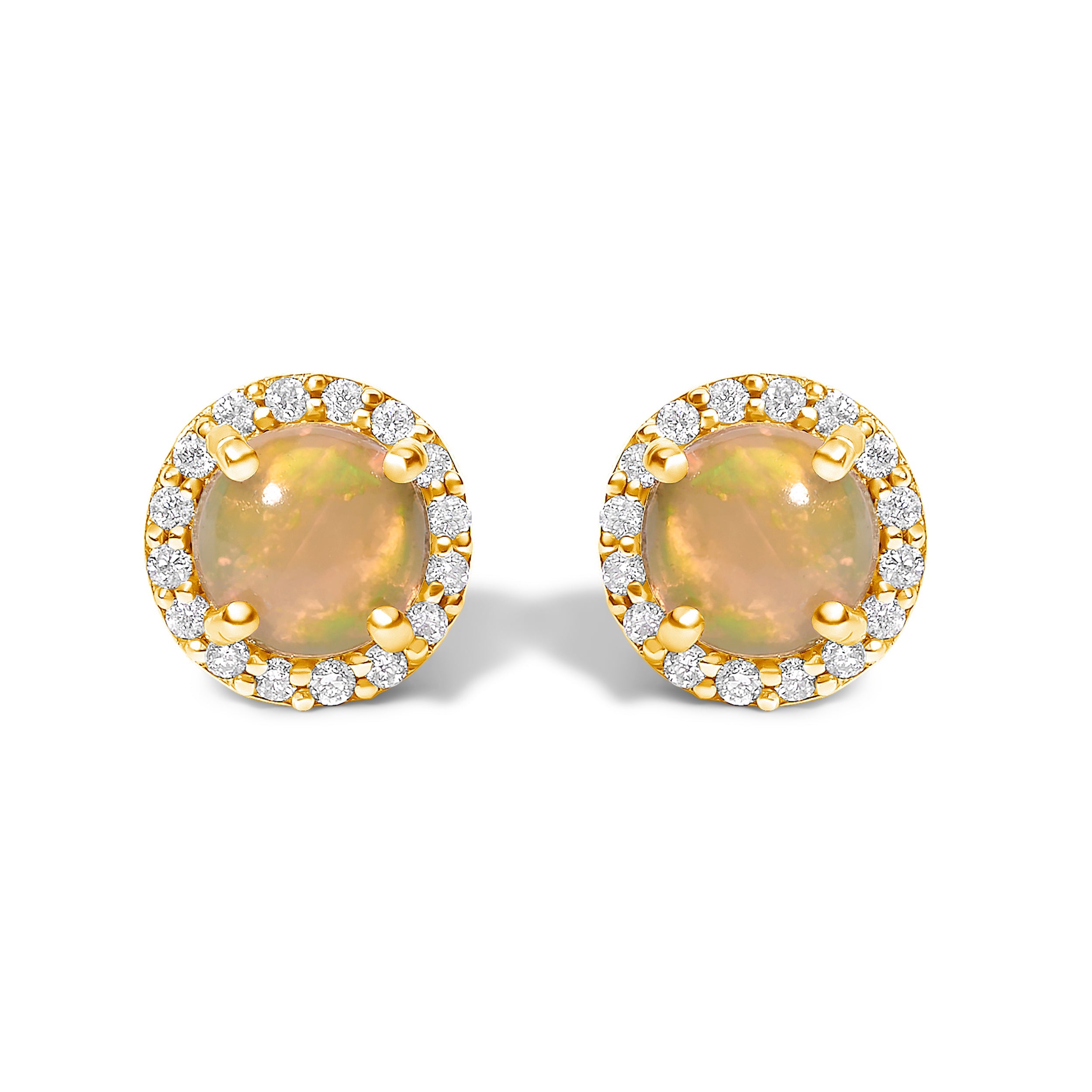 10K White Gold Purple Amethyst and 1/6 Cttw Diamond Halo Stud Earring