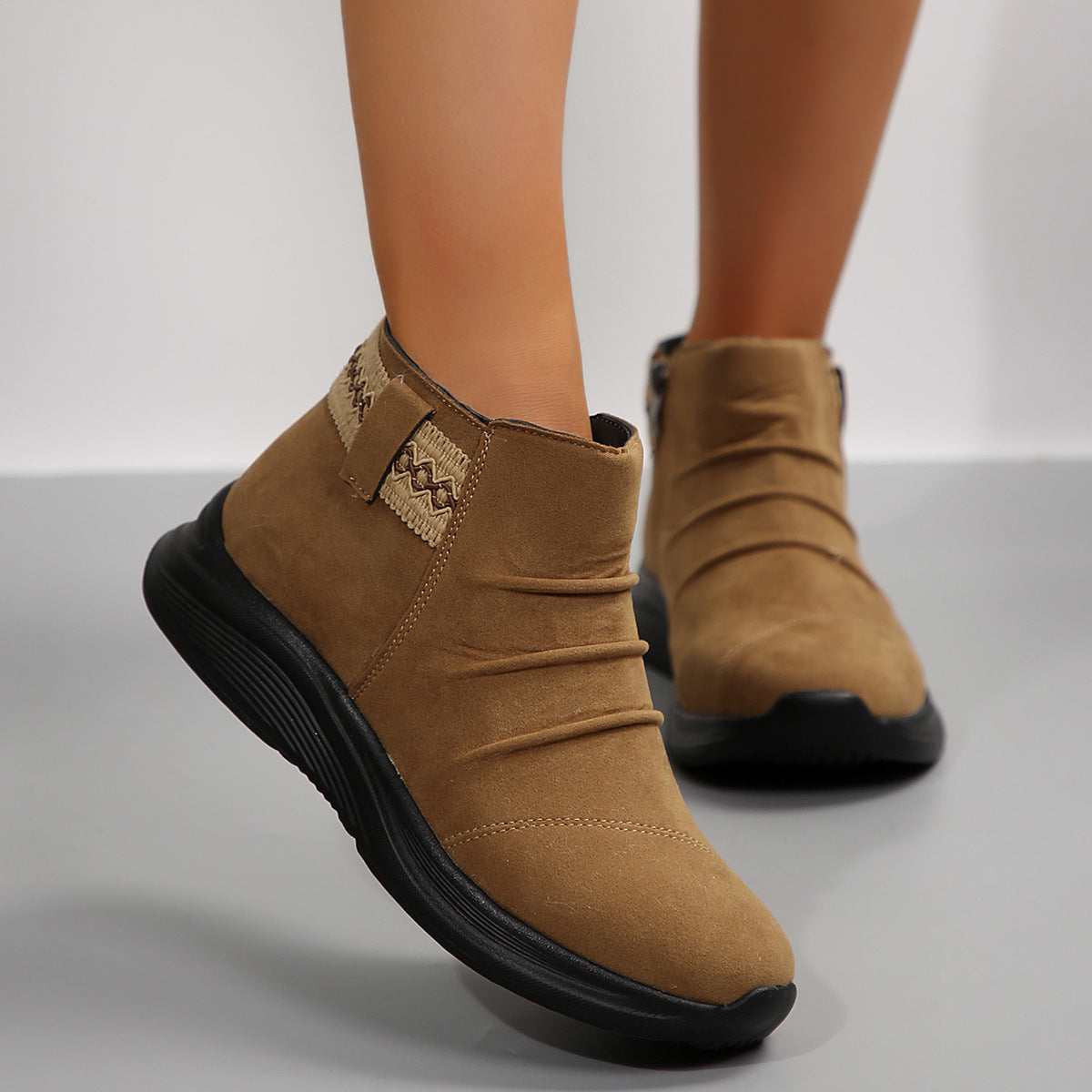Round-Toe Women’s Frosted Martin Boots