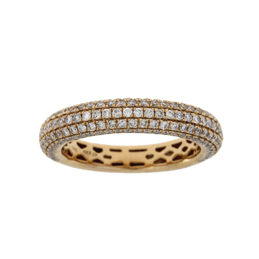 1.00ct Diamond Wedding Band Ring 14K Rose Gold