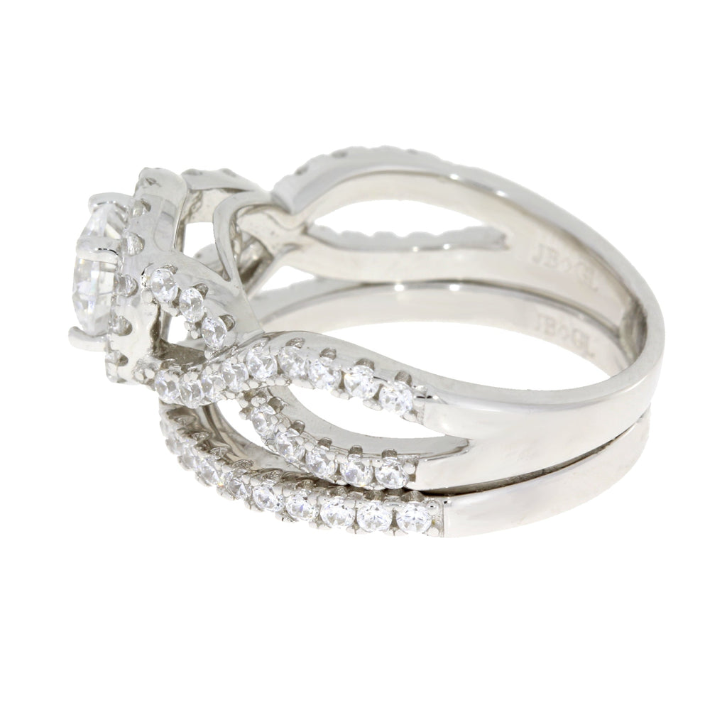 Cubic Zirconia CZ SS Bridal Sterling Silver
