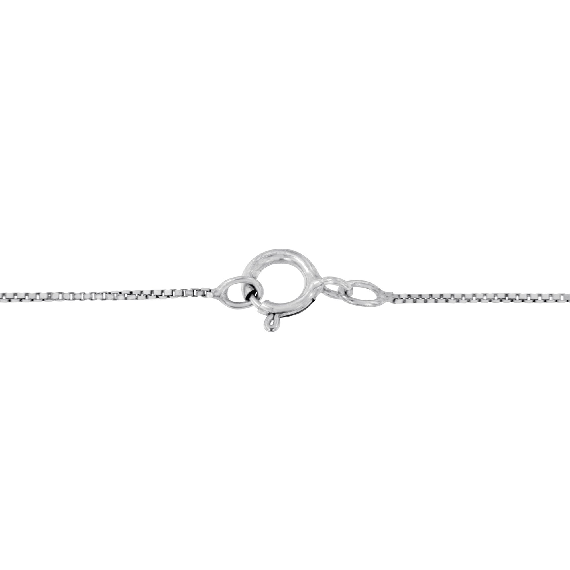 10K White Gold 1/2 Cttw Princess Cut Rhombus Drop Pendant Necklace