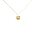 10K Yellow Gold 3 Leaf Clover 1/6 Cttw Diamond Pendant Necklace