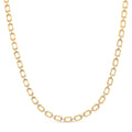 Gold Vermeil .925 Sterling Silver 1/4 Cttw Diamond Bold Octagonal Link Necklace