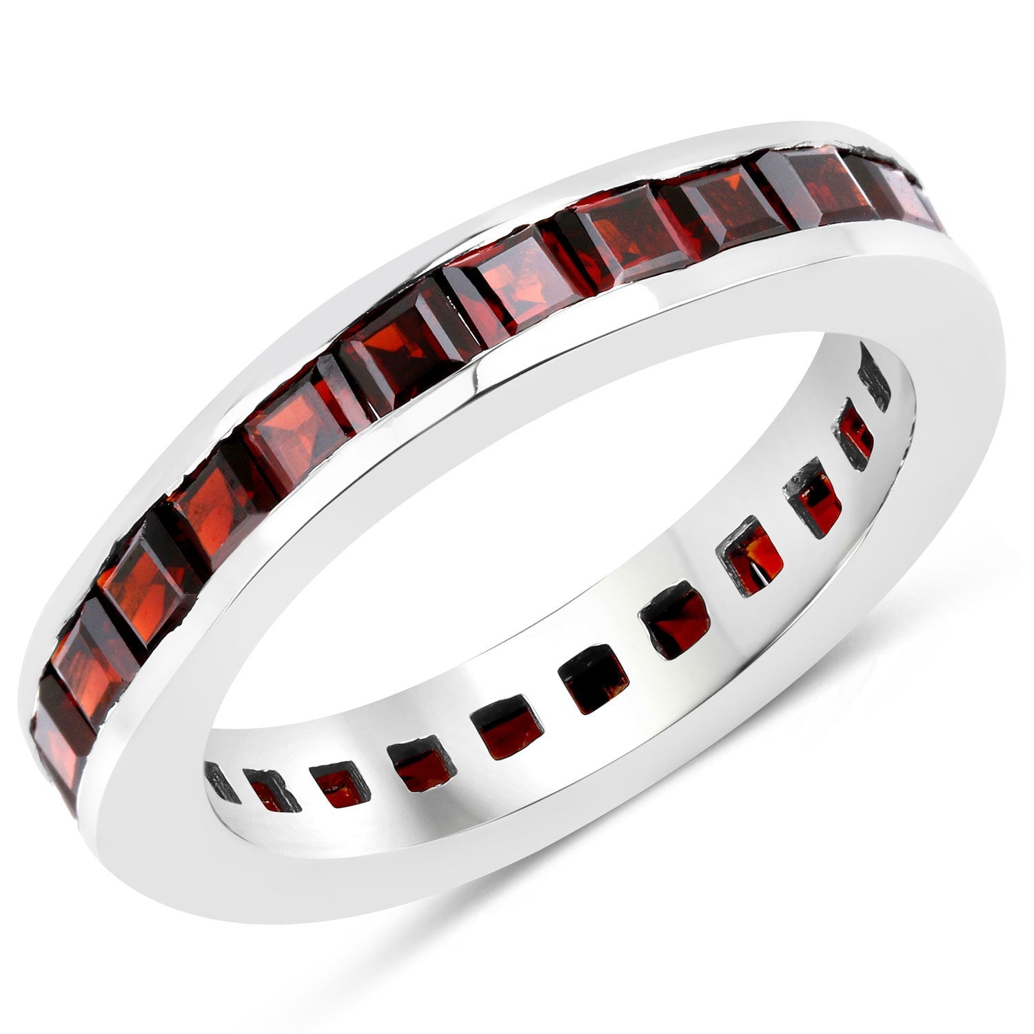 4.68 Carat Genuine Garnet .925 Sterling Silver Ring