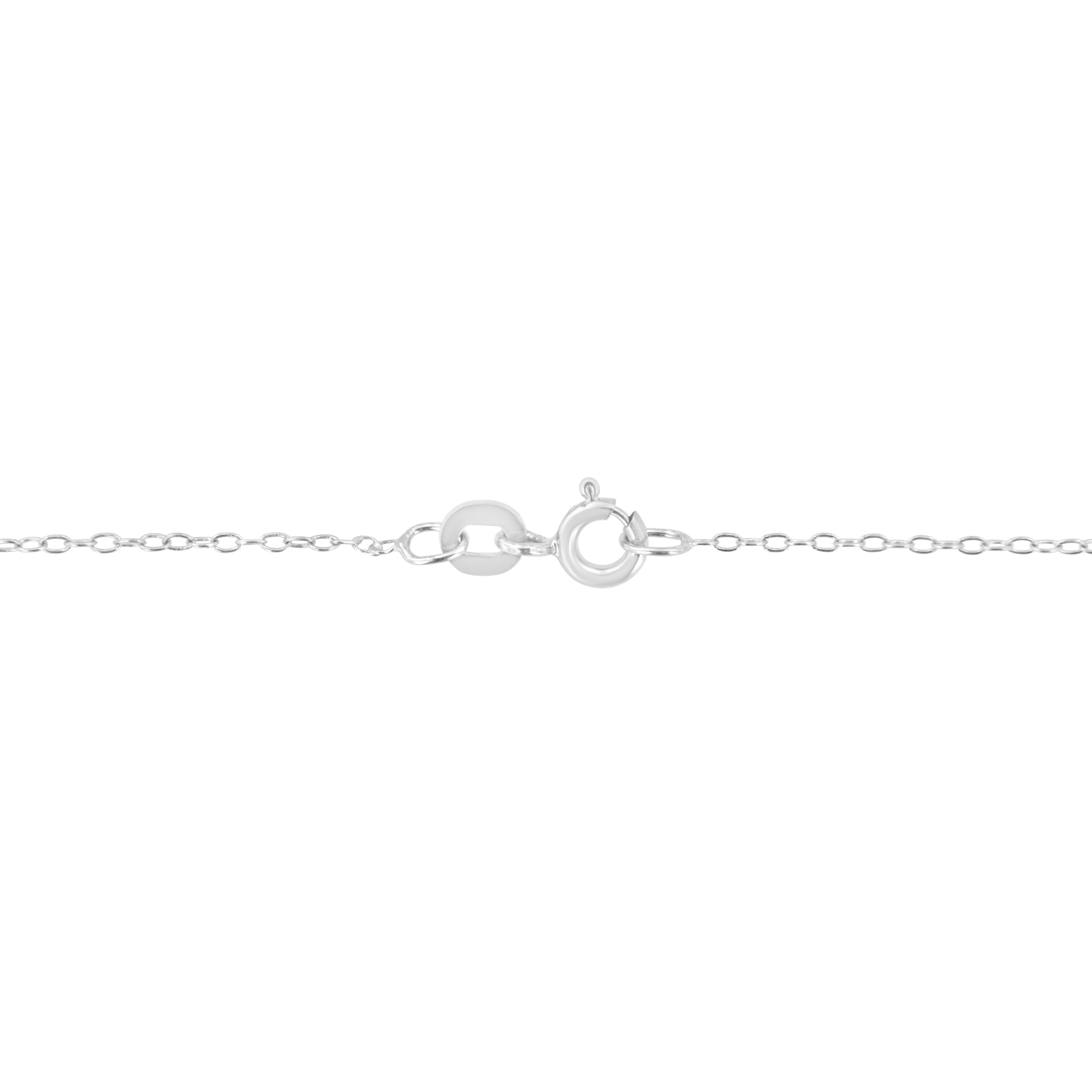 14K White Gold 1/5 Cttw Emerald Shape Solitaire Diamond 18" Pendant Necklace (G-H Color, VS2-SI1 Clarity)