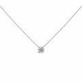 14K White Gold 1.00 Cttw Lab Grown Diamond Solitaire Pendant