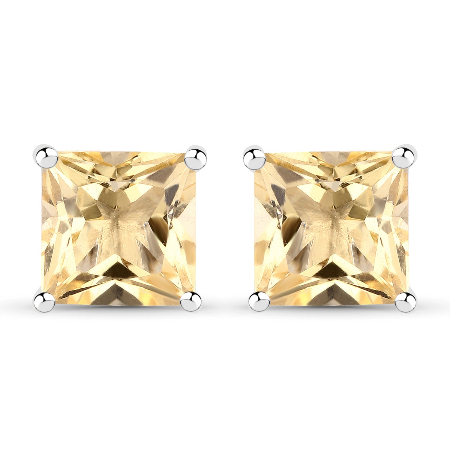 3.06 Carat Genuine Citrine .925 Sterling Silver Earrings
