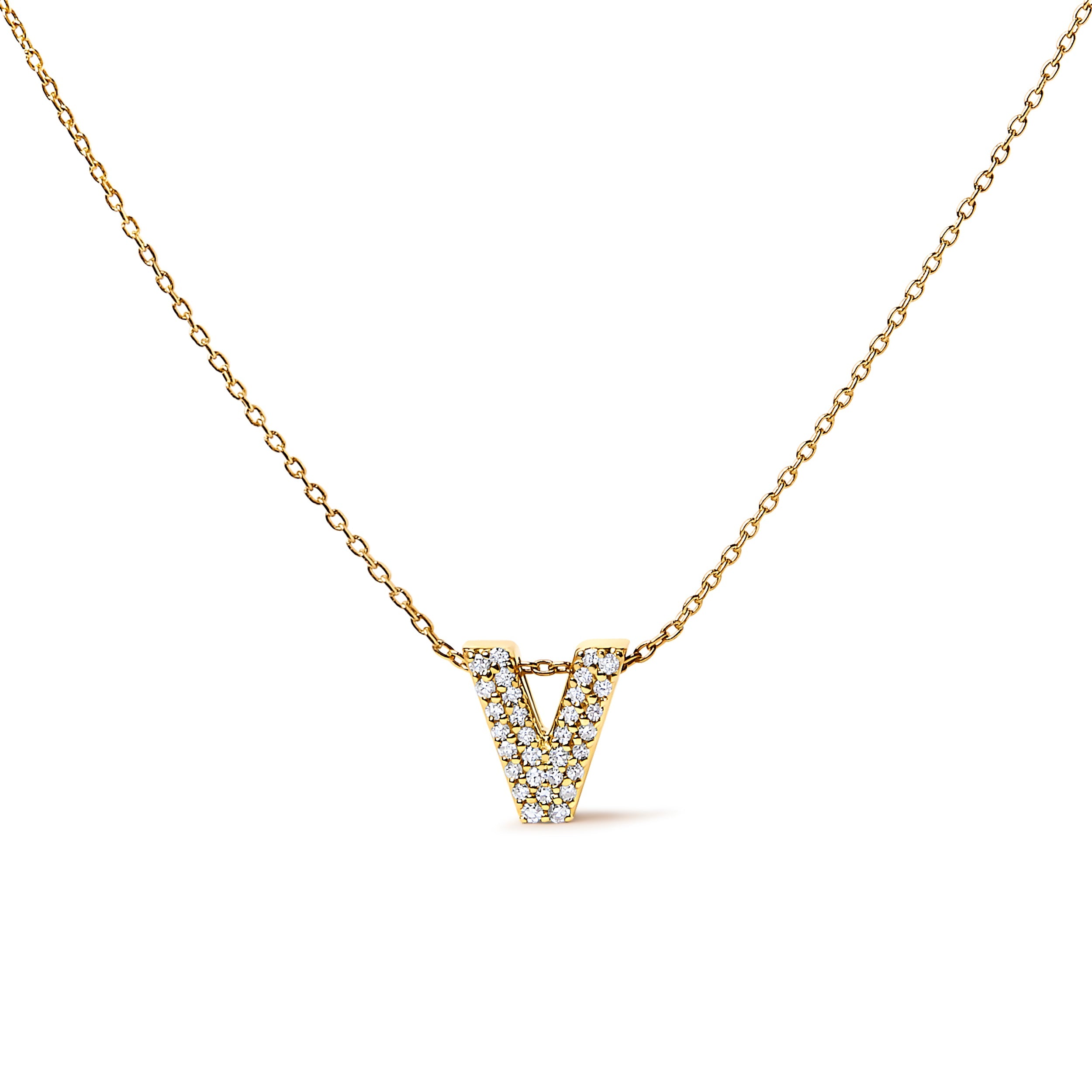 10K White Gold Diamond Accent "A" Initial Bubble Pendant Necklace