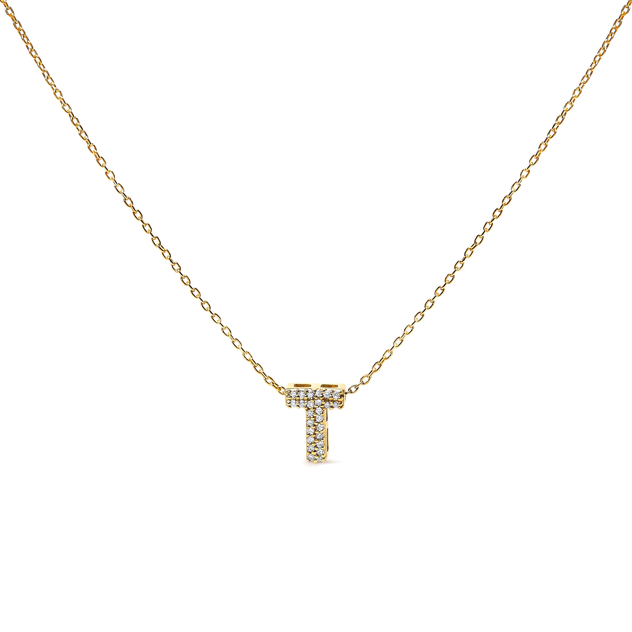 10K White Gold Diamond Accent "A" Initial Bubble Pendant Necklace