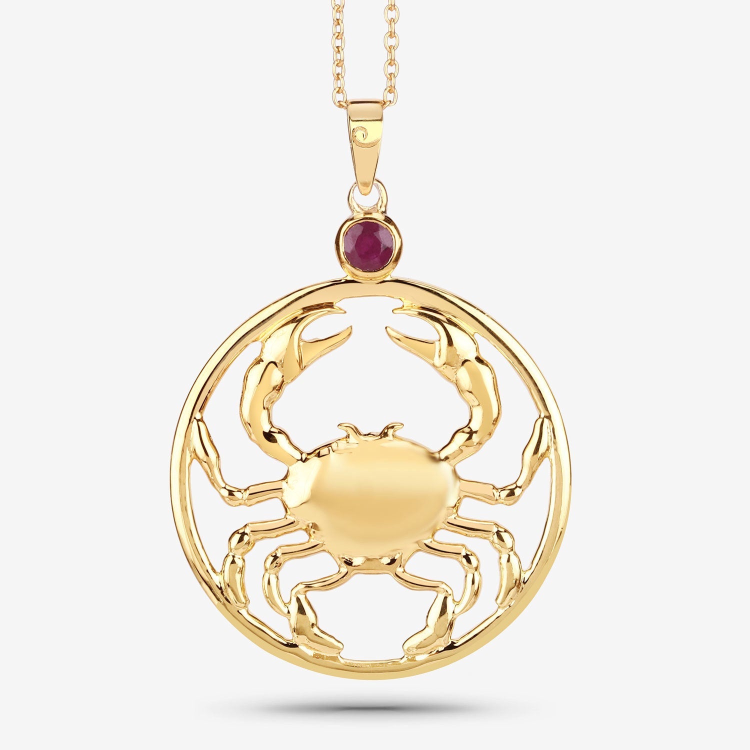 0.33 Carat Genuine Ruby .925 Sterling Silver Pendant