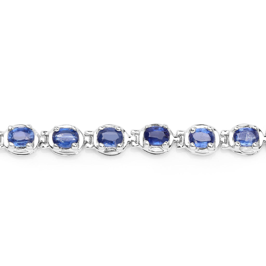 7.02 Carat Genuine Kyanite .925 Sterling Silver Bracelet