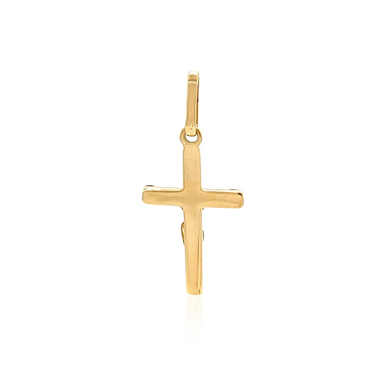 14k Two-Tone Gold Crucifix Motif Pendant