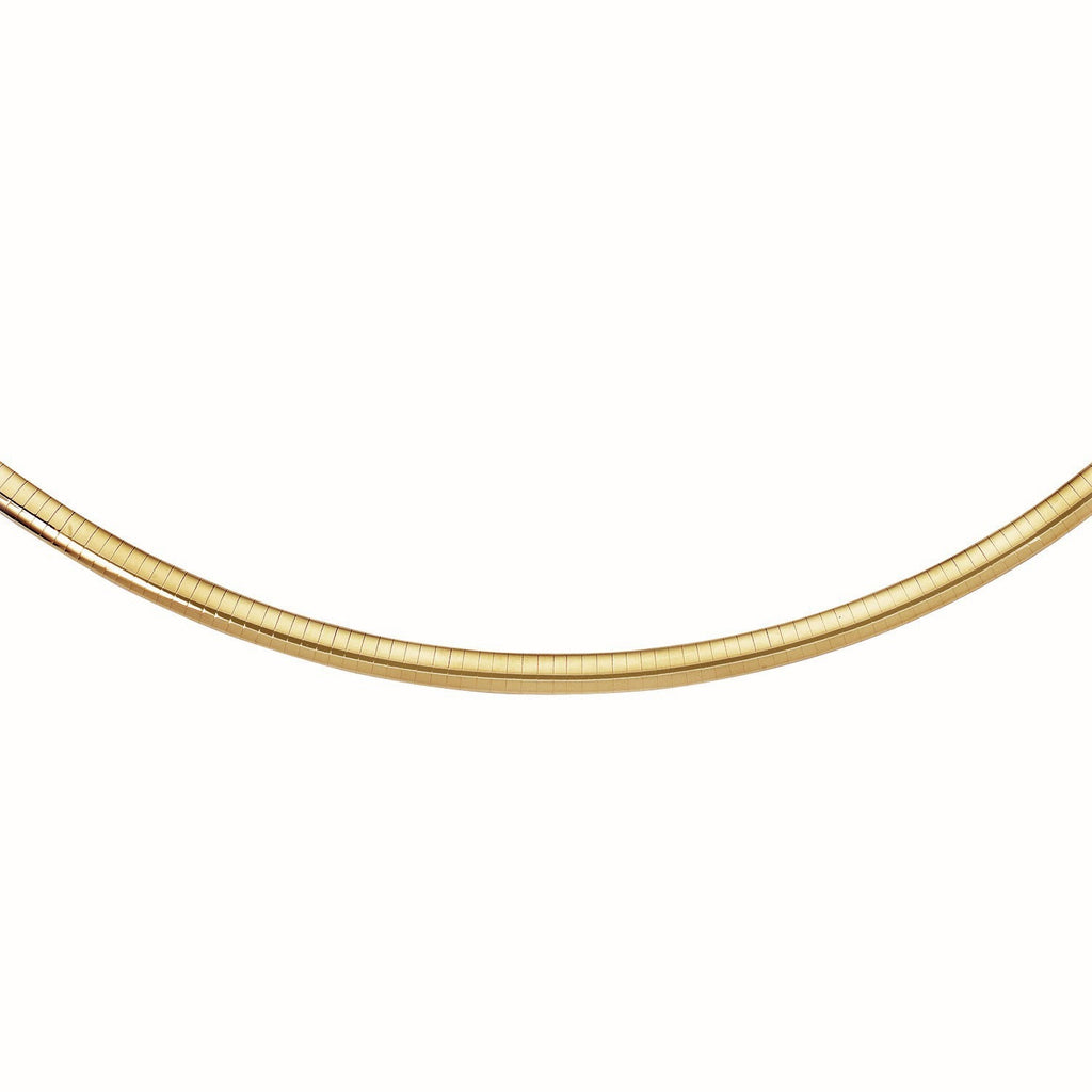 14k Yellow Gold Classic Omega Chain (6 mm)