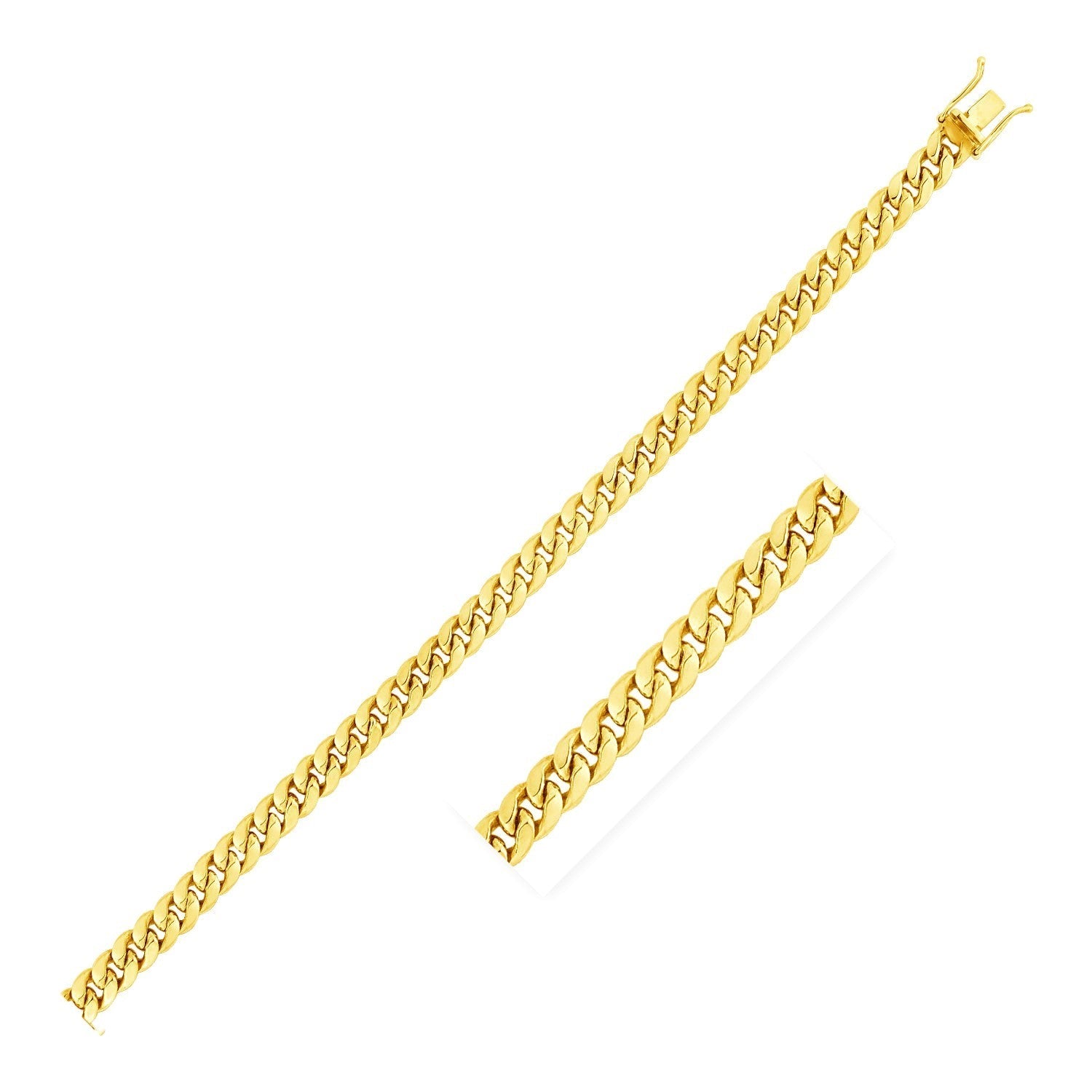 10k Yellow Gold Semi-Solid Miami Cuban Chain (4.50 mm)