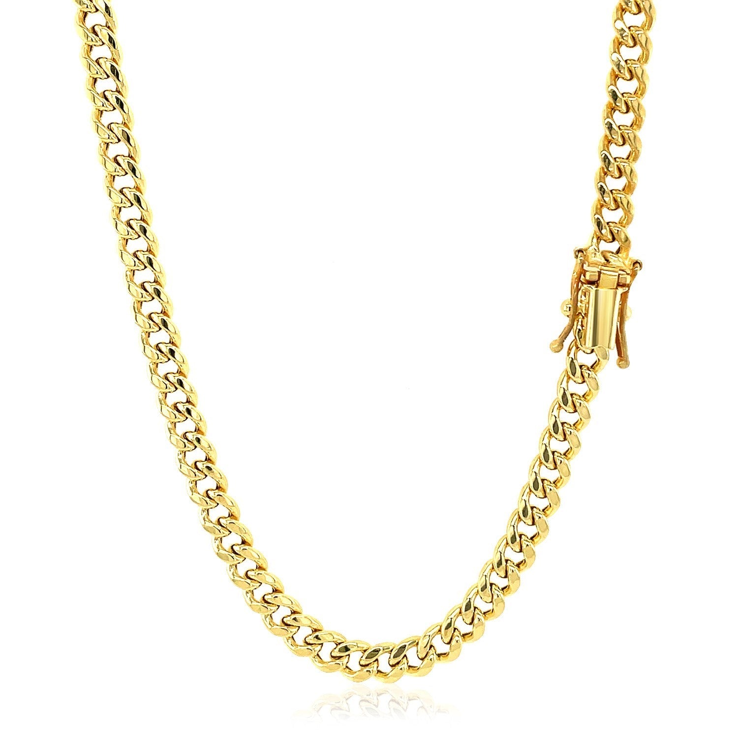10k Yellow Gold Semi-Solid Miami Cuban Chain (4.50 mm)