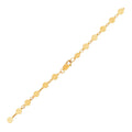 14k Yellow Gold Bracelet with Polished Circles
