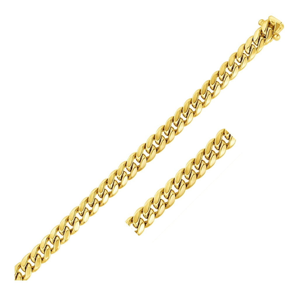 10k Yellow Gold Semi-Solid Miami Cuban Bracelet (7.20 mm)