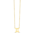 14K Yellow Gold Gemini Necklace