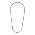 Collar de cadena de eslabones redondos de plata de ley con acabado en bronce de cañón