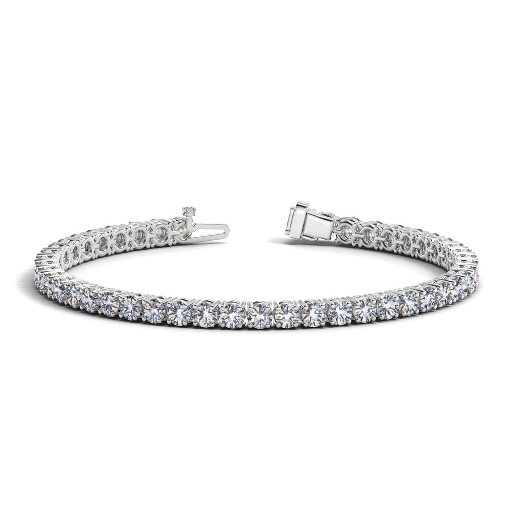 Lab Grown Round Diamond Tennis Bracelet in 14k White Gold (8 ct. t.w. F/G VS2/SI1)