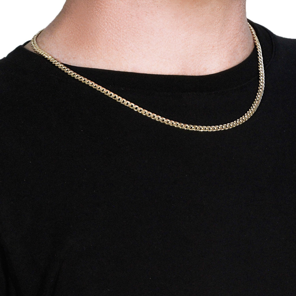 10k Yellow Gold Miami Cuban Semi-Solid Chain (4.50 mm)