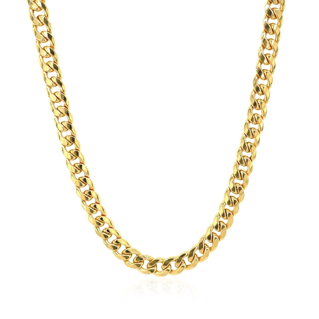 10k Yellow Gold Miami Cuban Semi-Solid Chain (4.50 mm)