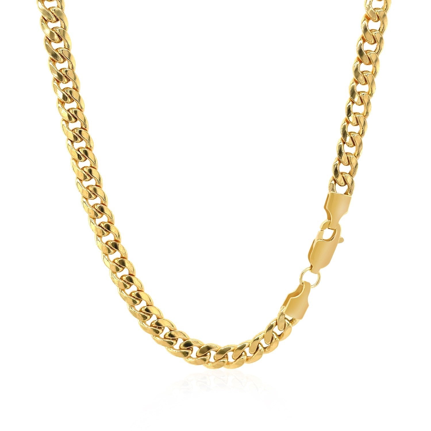 10k Yellow Gold Miami Cuban Semi-Solid Chain (4.50 mm)