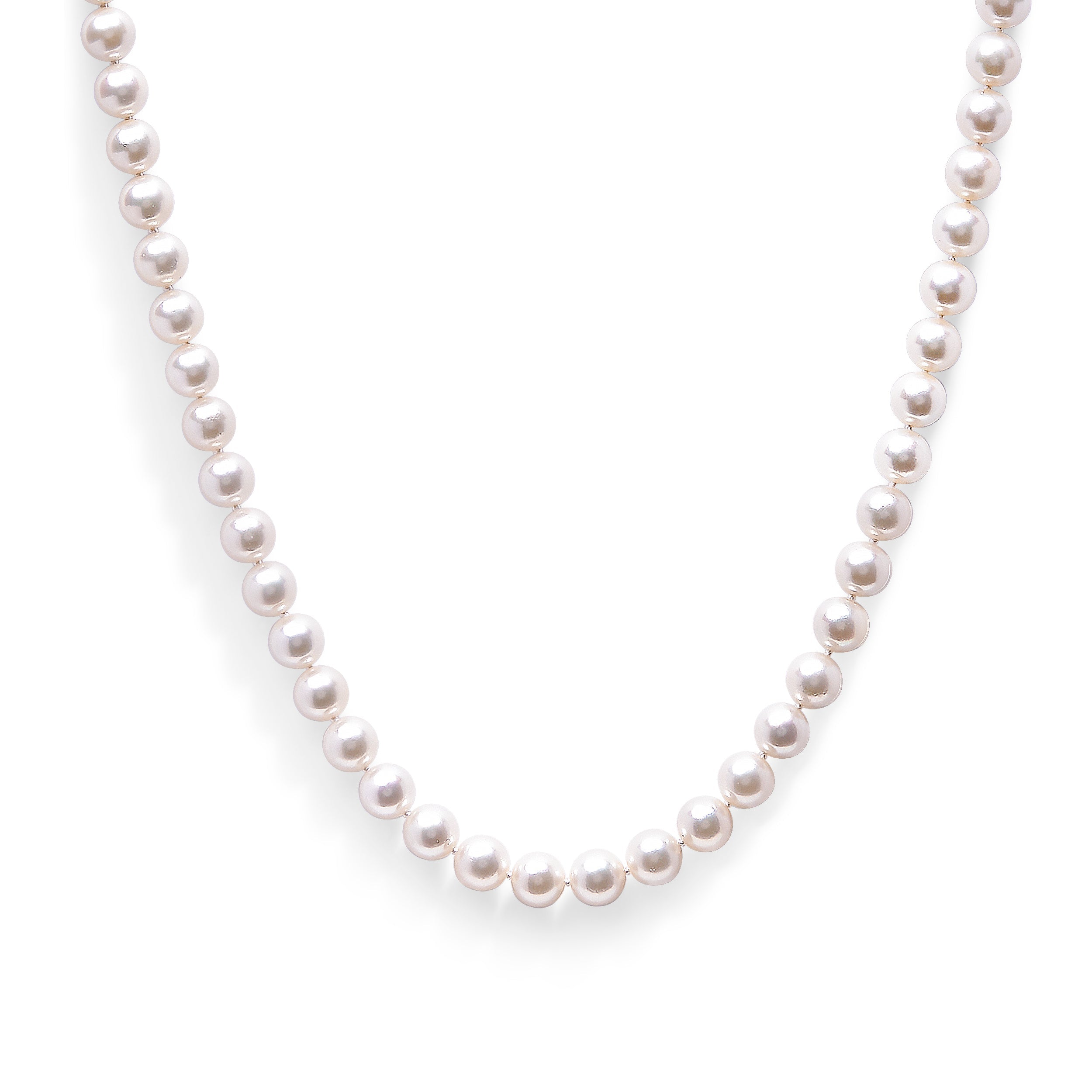 14K Yellow Gold 8.0x8.5mm Akoya Pearl Strand Necklace