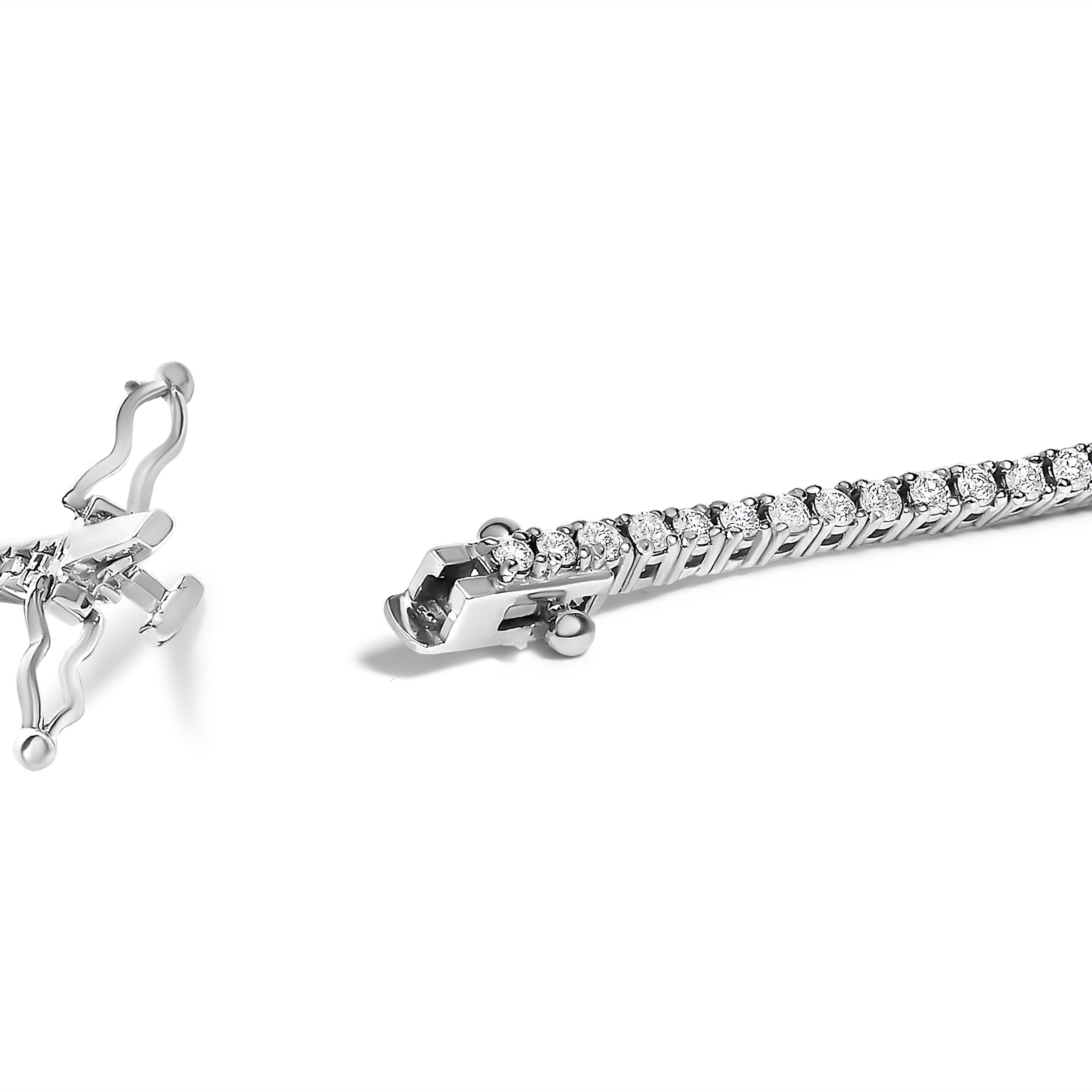 14K White Gold Classic 1 1/2 Cttw Diamond Tennis Bracelet
