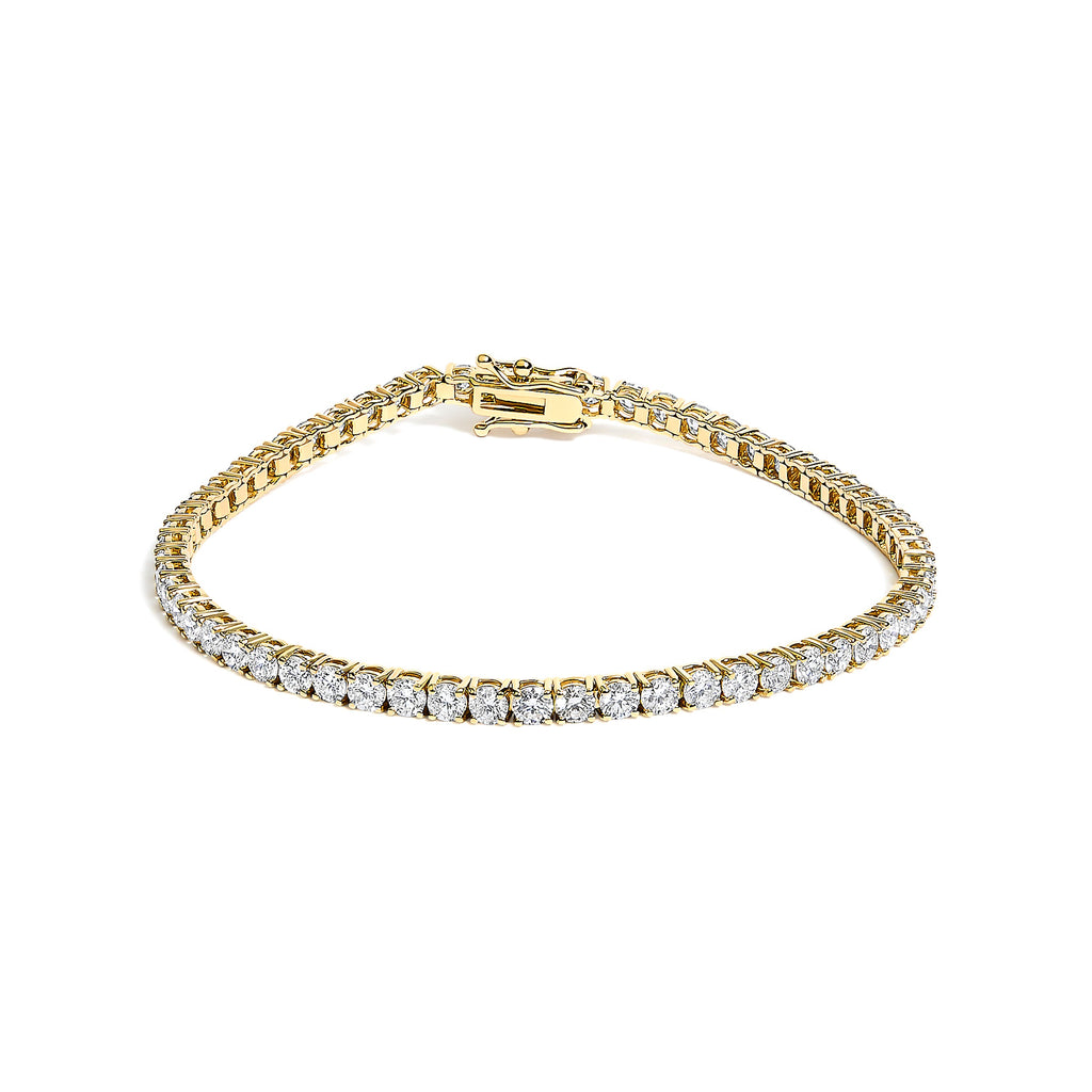 14K Yellow Gold Classic 5.00 Cttw Diamond Tennis Bracelet
