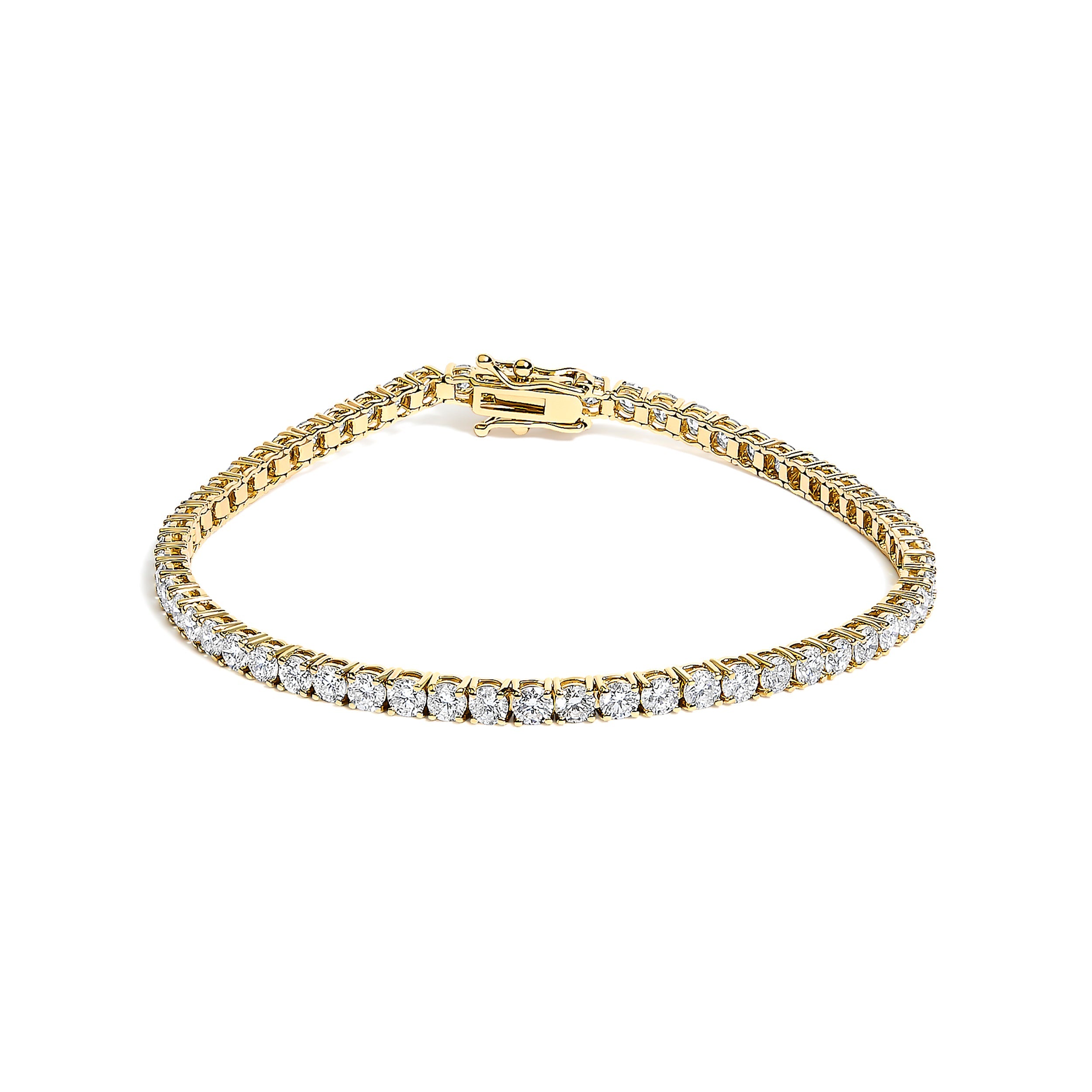 14K Yellow Gold Classic 5.00 Cttw Diamond Tennis Bracelet