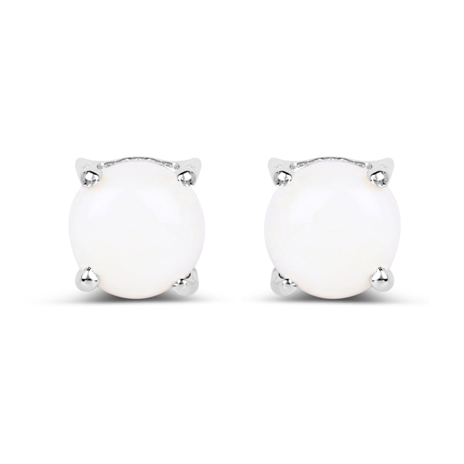 1.18 Carat Genuine Opal .925 Sterling Silver Earrings
