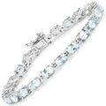 10.71 Carat Genuine Blue Topaz .925 Sterling Silver Bracelet