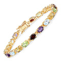 8.96 Carat Genuine Multi-Stone .925 Sterling Silver Bracelet