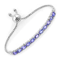 2.29 Carat Genuine Tanzanite .925 Sterling Silver Bracelet