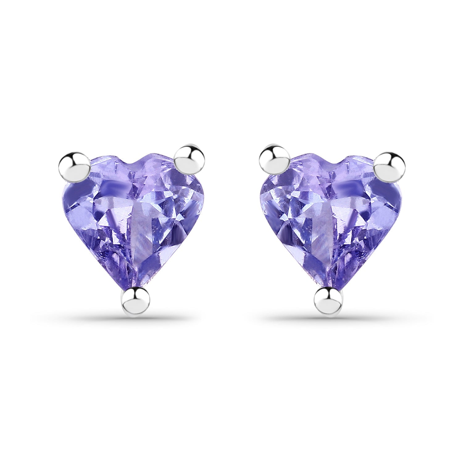 0.90 Carat Genuine Tanzanite .925 Sterling Silver Earrings