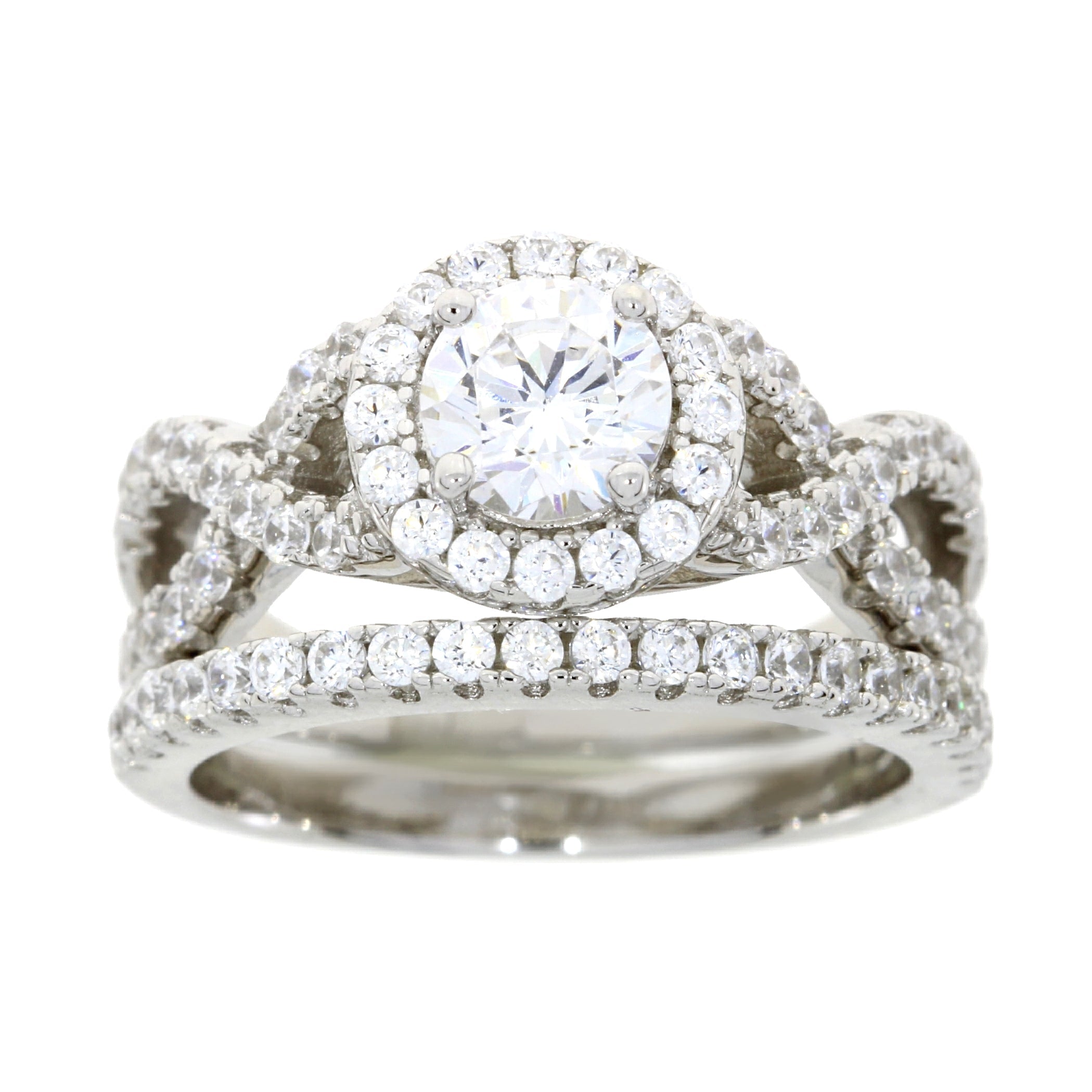 Cubic Zirconia CZ SS Bridal Sterling Silver
