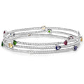 3.88 Carat Genuine Multi-Stone .925 Sterling Silver Bracelet