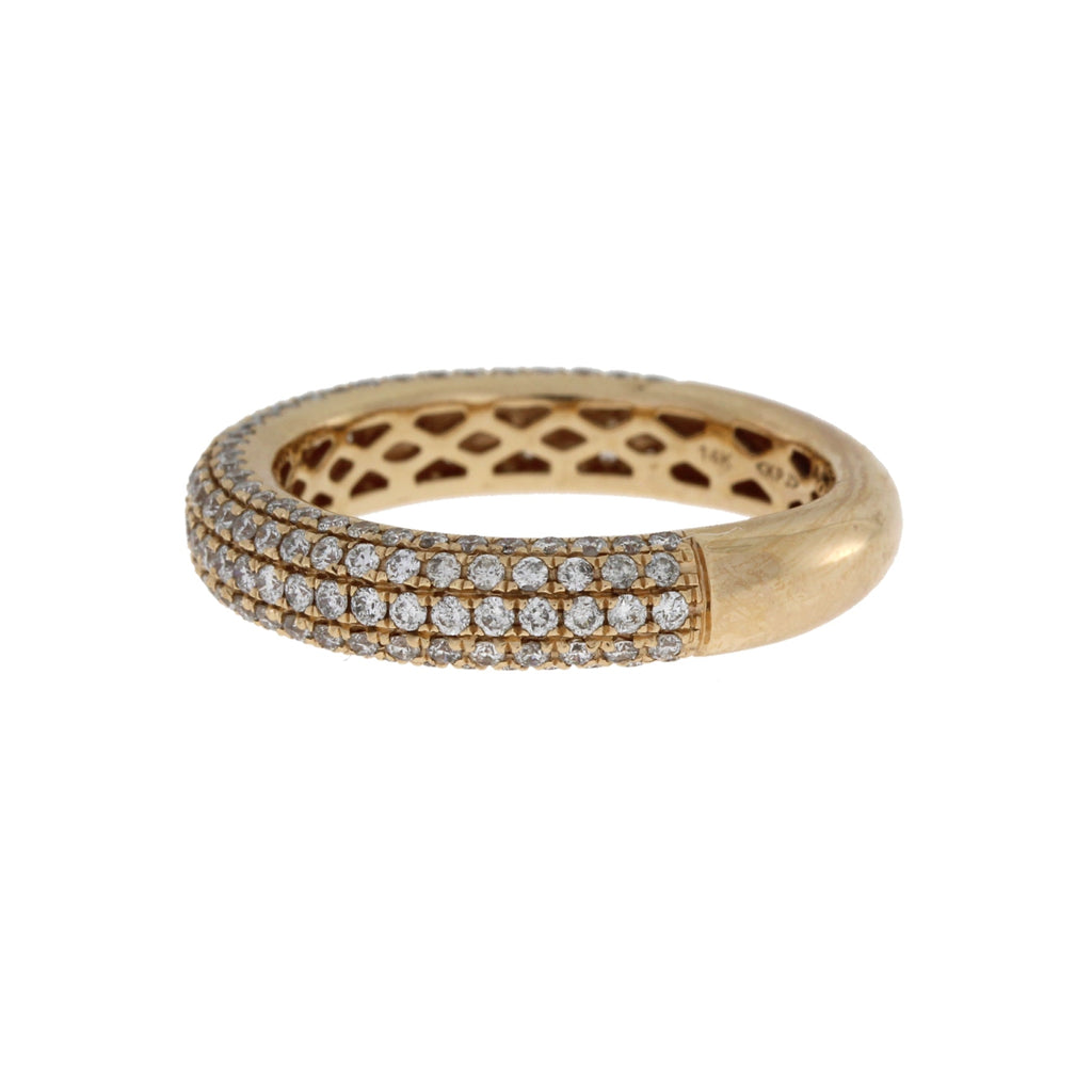 1.00ct Diamond Wedding Band Ring 14K Rose Gold
