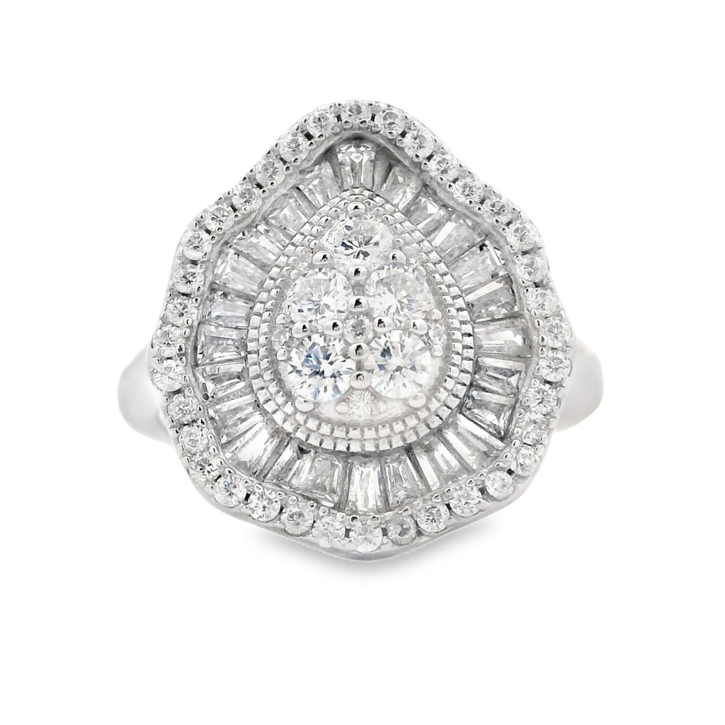 Cubic Zirconia Ring Sterling Silver