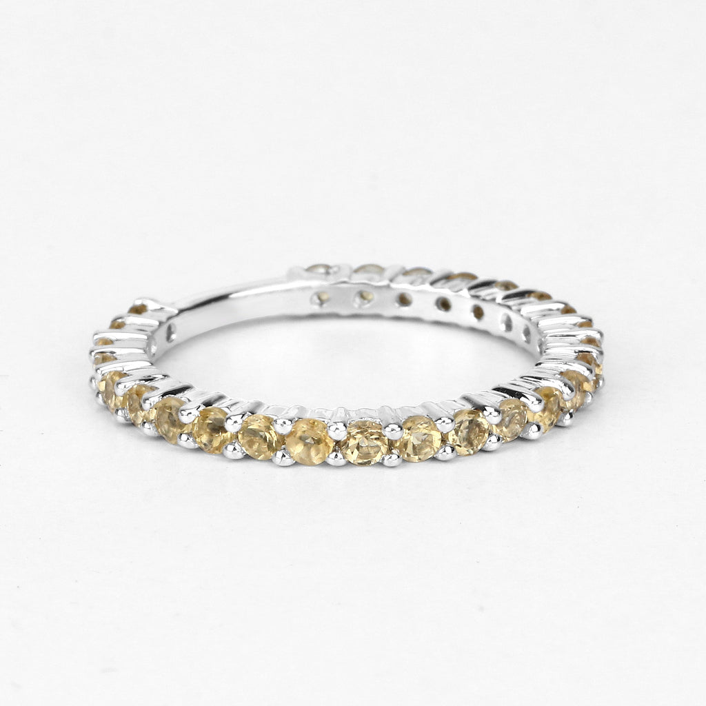 0.81 Carat Genuine Citrine .925 Sterling Silver Ring