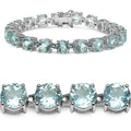 31.08 Carat Genuine Blue Topaz .925 Sterling Silver Bracelet