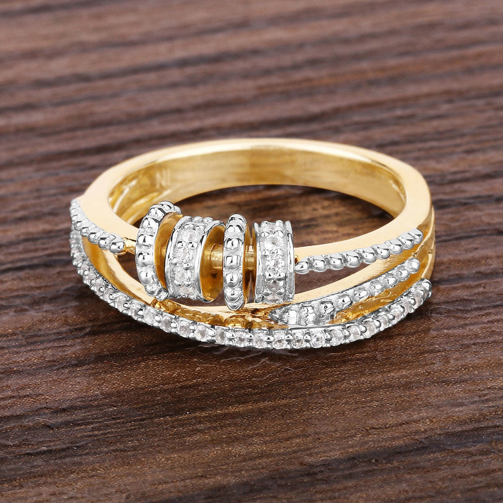 0.20 Carat Genuine White Topaz .925 Sterling Silver Ring