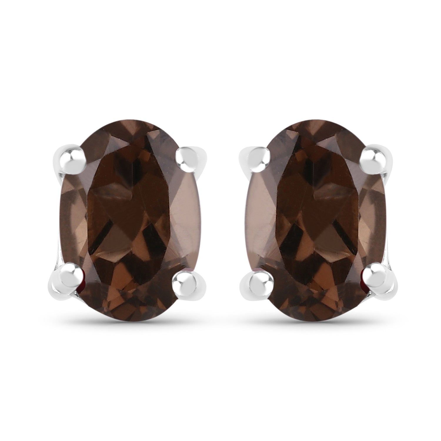 3.14 Carat Genuine Smoky Quartz .925 Sterling Silver Jewelry Set