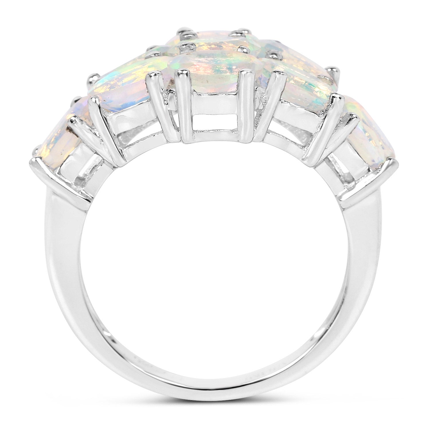 2.16 Carat Genuine Ethiopian Opal .925 Sterling Silver Ring