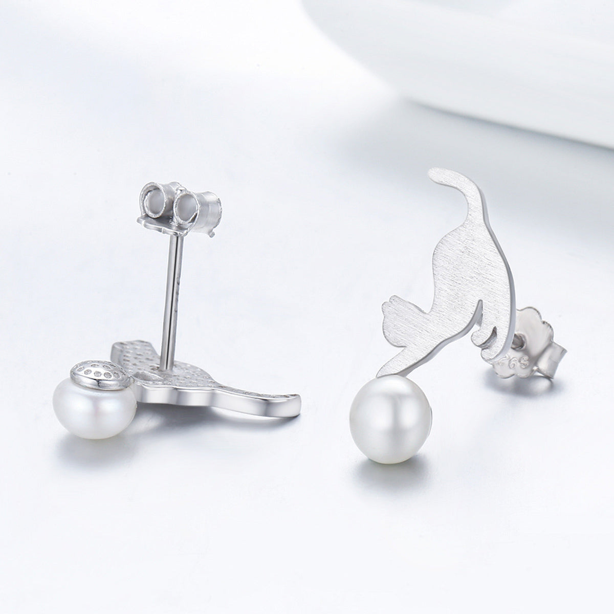 925 Sterling Silver Shell Pearl Earrings for Women