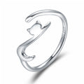 925 Sterling Silver Plated Platinum Ring 0.20cm Width for Women