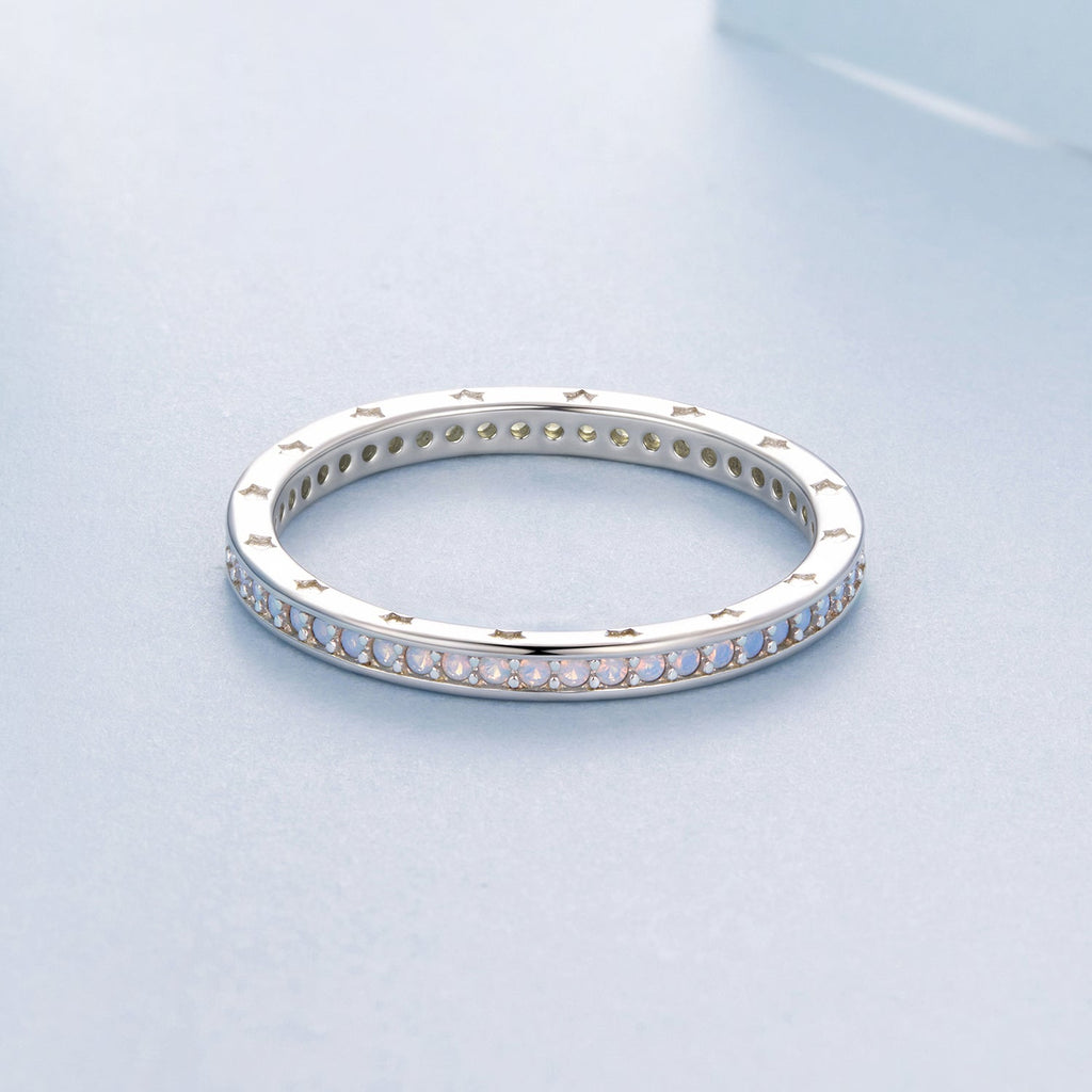 925 Sterling Silver Nano Opal Ring Size 6.0 for Women