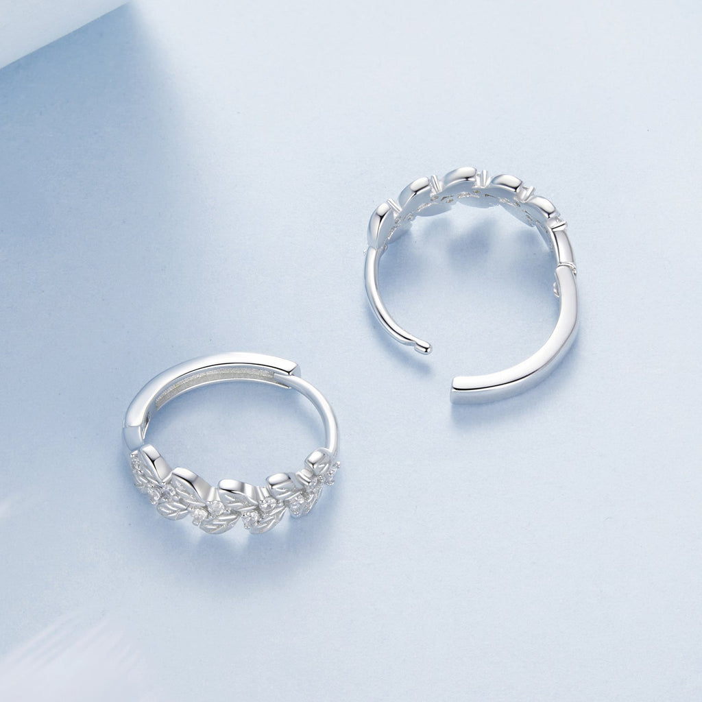 925 Sterling Silver Earrings with Pavé Setting CZ